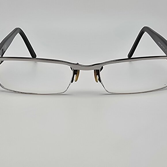 *SOLD* Ray-Ban RB6182 2509 Silver on Black Semi-Rimless Eyeglasses Frame w/ Case - Picture 2 of 15